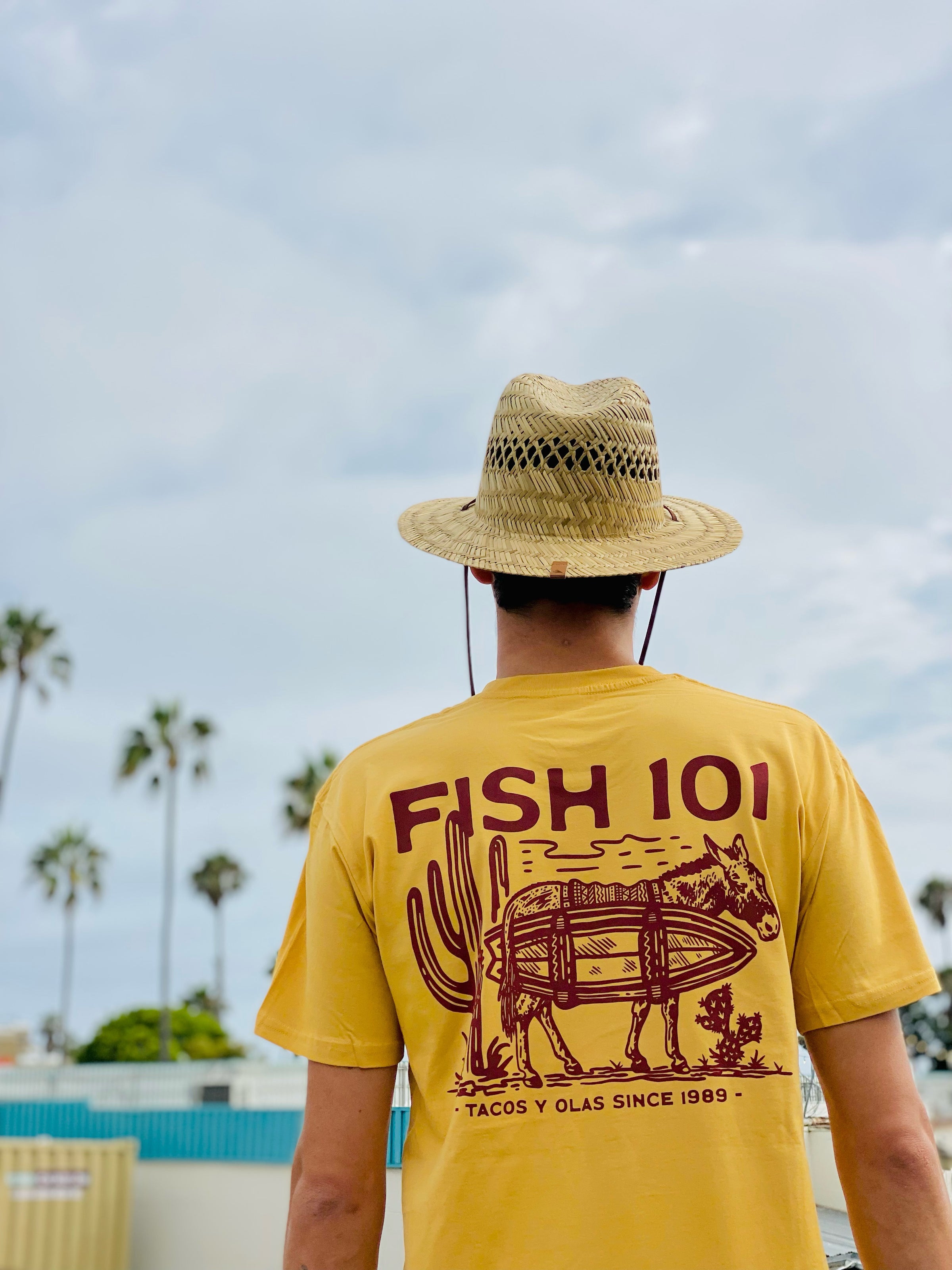 Baja Fish Camo Straw Hat